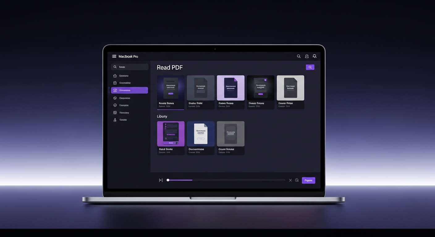 PDF Vorleser Web-App - Dunkler Modus